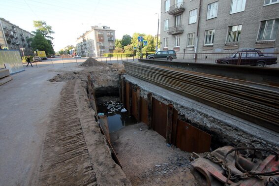 Улица Зайцева, строительство газопровода