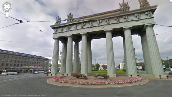 Просмотр улиц Петербурга на картах Google