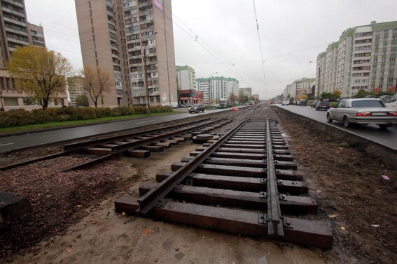 Улица Маршала Казакова, ремонт трамвайных путей
