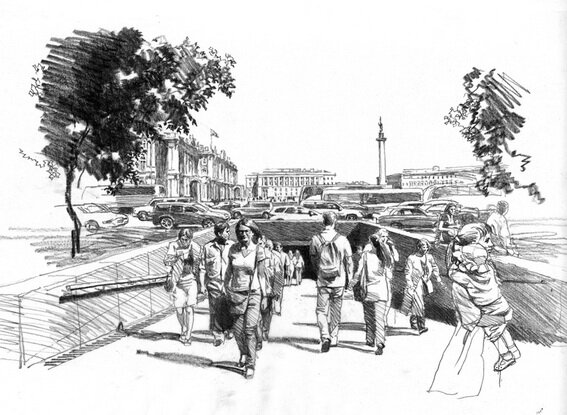 Переход у Дворцовой площади Явейна