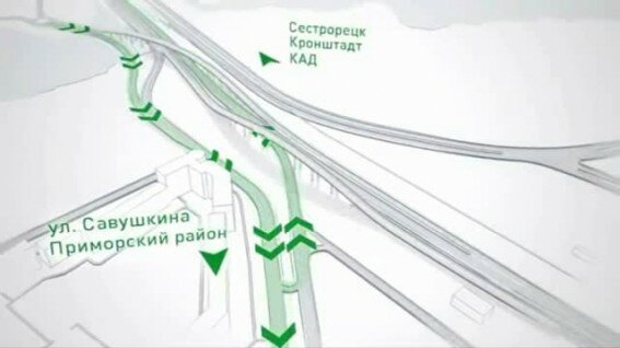 Развязка на Савушкина и Приморском шоссе