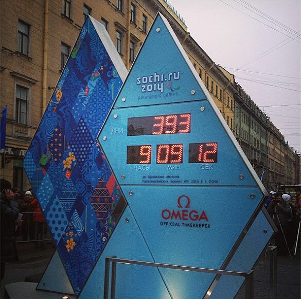 Часы, обратный отсчет до Олимпиады – 2014