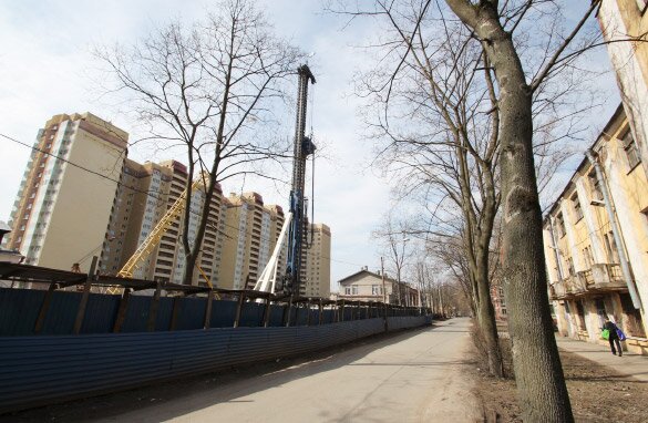 Строительство на Ново-Александровской улице