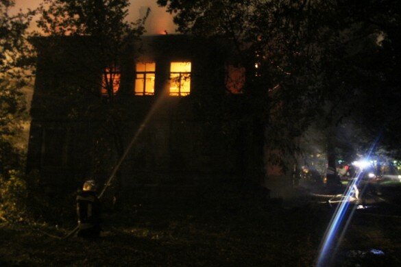 Пожар в Пушкине на Московской улице, 31