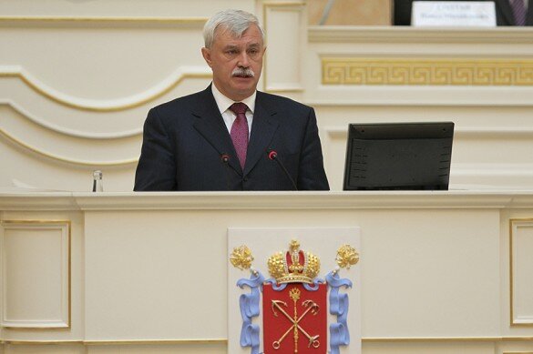 Георгий Полтавченко чтение бюджета в Законодательном собрании