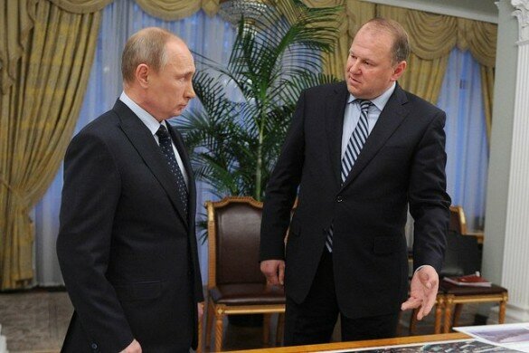 Владимир Путин с губернатором Калининградской области Николаем Цукановым